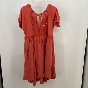 Free People dress coral small